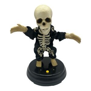 Gemmy Halloween Groovin Ghoul Dance Skeleton Grave Raver Livin La Vida Loca READ